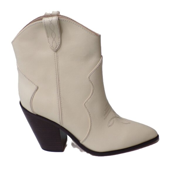 🆕PAIGE Porter Western Ankle Boot Bootie Bone White 8.5 - Picture 9 of 14
